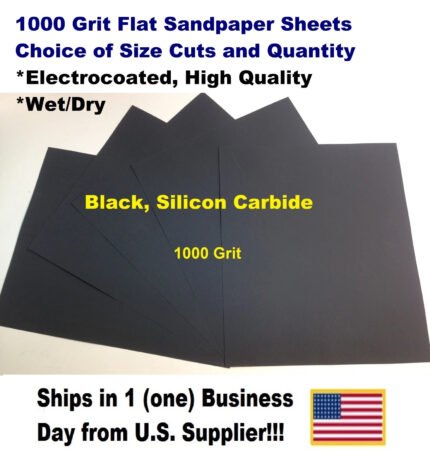1000 Grit Wet/Dry Sandpaper Sheets 9"X11" - Qty 25