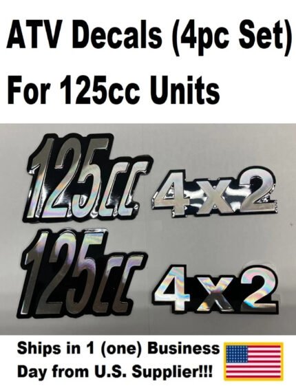 ATV Decals – for 125cc ATVs – 4 pc Set