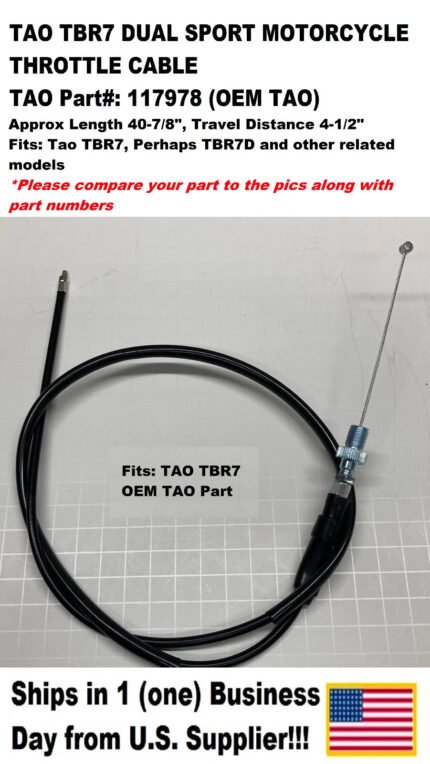 Tao TBR7 Throttle Cable – 117978 – 40-7/8"-4.5"