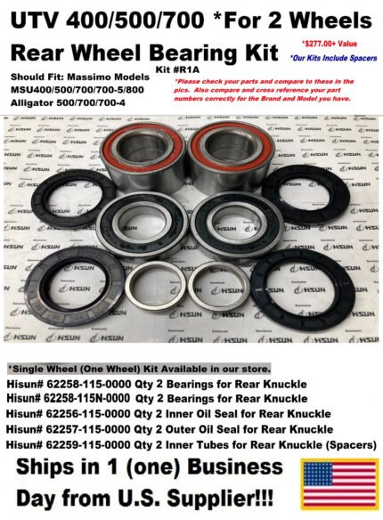UTV Rear Wheel Bearing Kit – R1A – for 2 Wheels – fits some Massimo 400–800cc