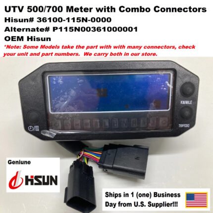 Speedometer Display Gauge – 2-Plug – Speedo/Tach – fits Hisun UTV 500/700 – TSC/MSU