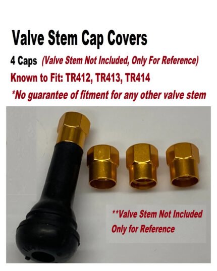 Valve Stem Caps – Anodized Aluminum Alloy – Gold – 4 pc