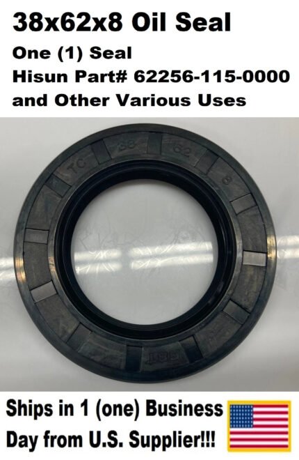 Oil Seal – TC 38×62×8 – Metric – Dust / Grease Seal w/ Garter Spring