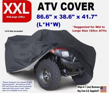 ATV Cover – XXLG – 86.6" x 38.6" x 41.7" – fits Mid / Large Size 125cc ATVs