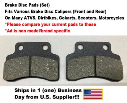 Brake Disc Pad Set – Fits Various ATVs Dirtbikes Go-Karts Scooters Motorcycles