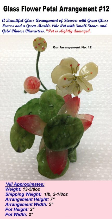 Decorative Glass Arrangement – Oriental – Mother’s Day Gift – Arrangement #12