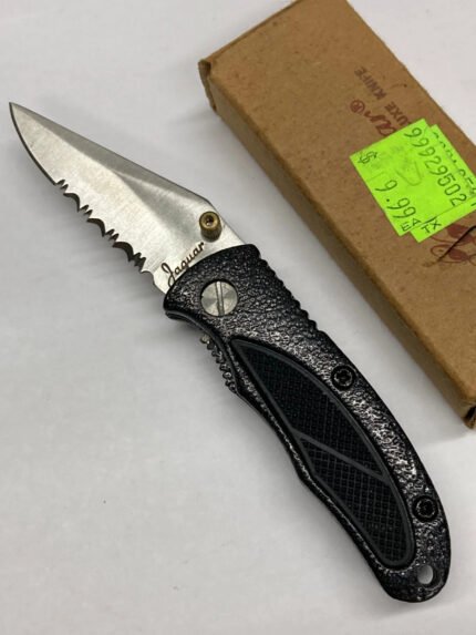 Folding Knife – Jaquar – Black – Combo Blade – C-7229GY