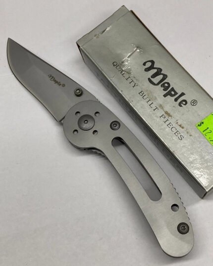 Folding Knife – Maple – Frame Lock – Thumb Switch – Pocket Clip – 20021