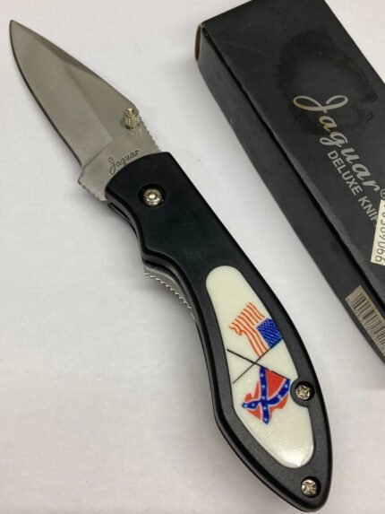 Folding Knife – Flags Design – Clip Point – Liner Lock – Pocket Clip – C-010AF