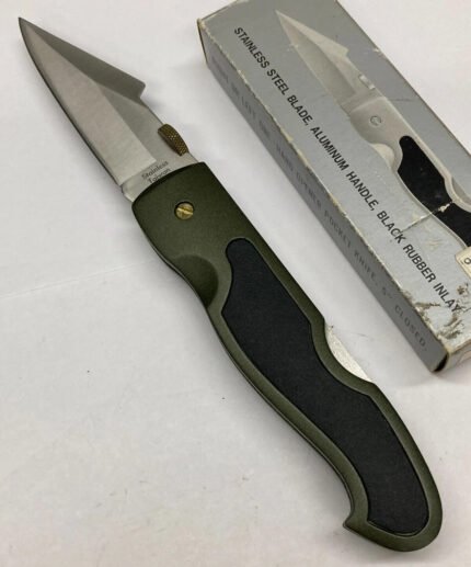 Folding Knife – Plain Blade – Thumbknob – Lockback – Green – K-7038GN
