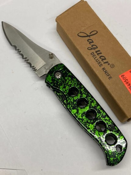 Folding Knife – Jaquar – Liner Lock – Combo Blade – Green – C-604GN
