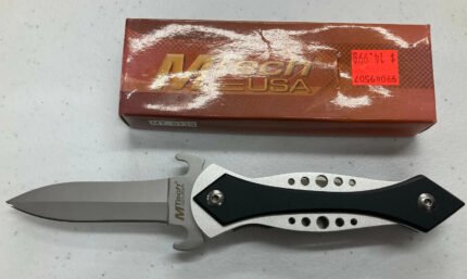 Folding Knife – M-Tech MT-013S – Silver – Plain Edge – Pocket Clip – Item# MT-013S
