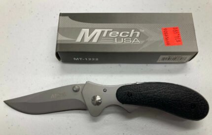 Folding Knife – M-Tech MT-1222 – with Light – Plain Edge – Pocket Clip – Item# MT-1222