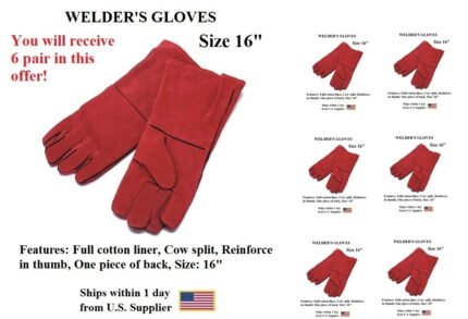 Welding Gloves – CBB-Welder2-16 – Size 16 – 6 Pair