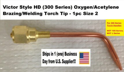 Brazing/Welding Torch Tip – Oxygen/Acetylene – Victor Type HD 300 Series – Size #2 – 1 pc
