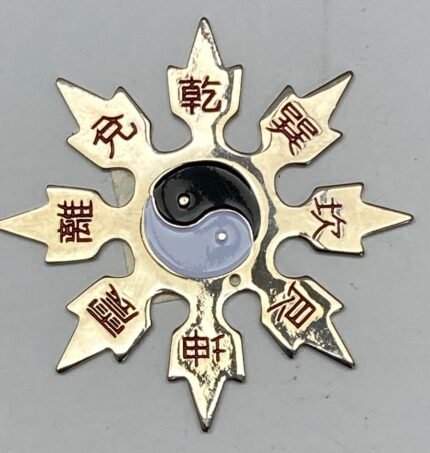 Ninja Throwing Star – 2.25 in – Silver Yin Yang – Non-Sharpened Display Shuriken